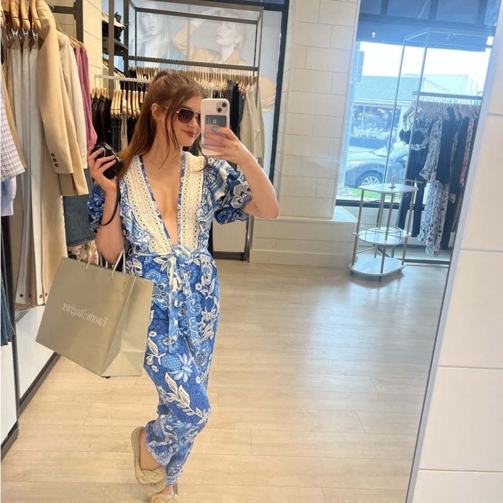 FARM RIO Full of Flowers Jumpsuit NWT